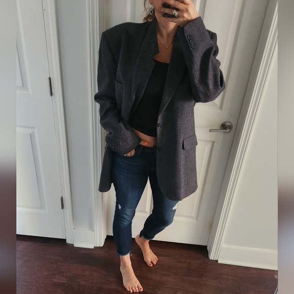 Oversized lamb wool BOYFRIEND BLAZER 🌺 - Picture 3 of 11